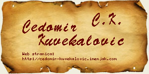 Čedomir Kuvekalović vizit kartica